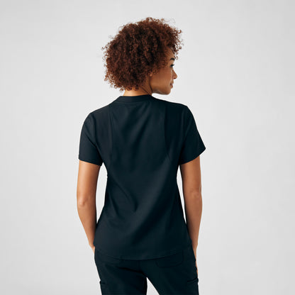 VIBE 2-Pocket V-Neck Top  | Black