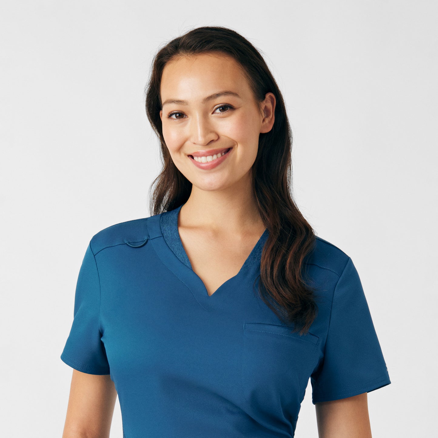 VIBE 2-Pocket V-Neck Top  | Caribbean