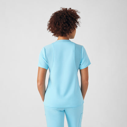 VIBE 2-Pocket V-Neck Top  | Island Blue