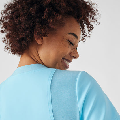 VIBE 2-Pocket V-Neck Top  | Island Blue