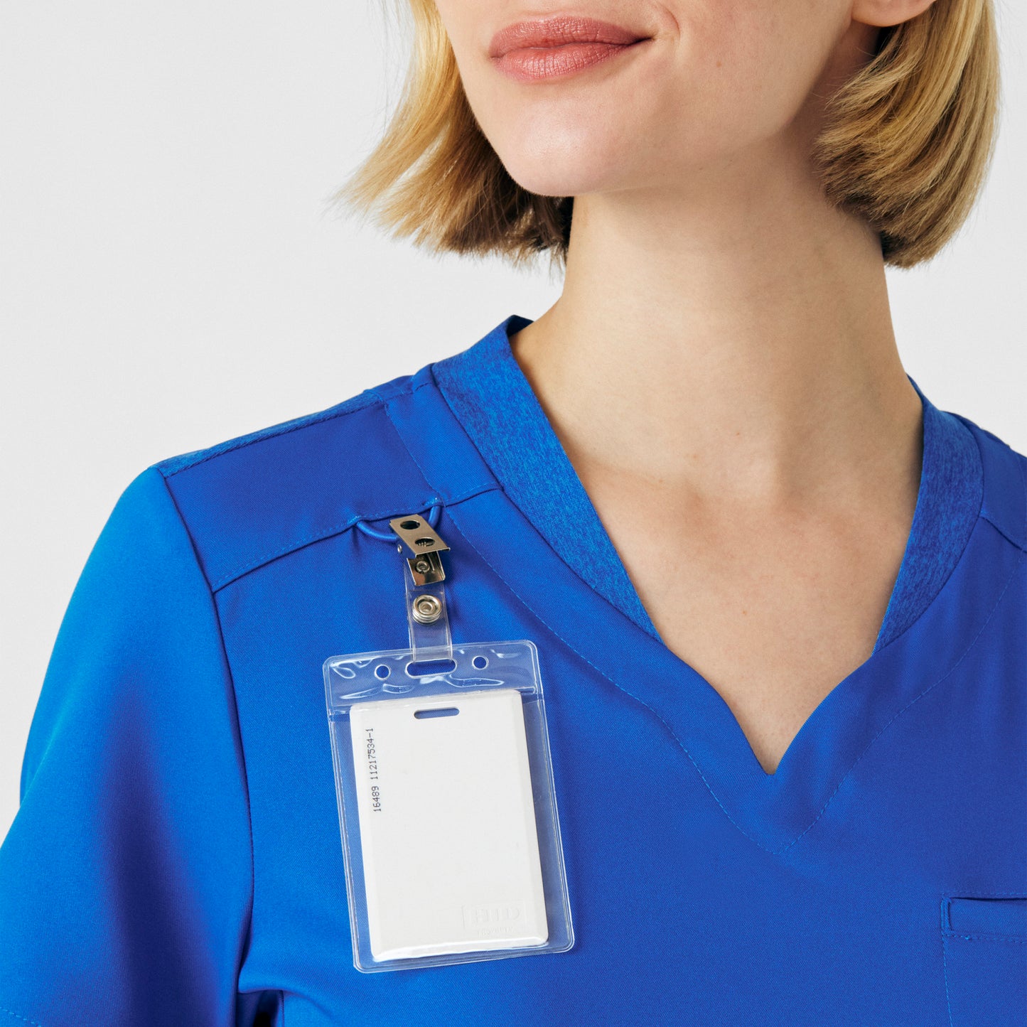 VIBE 2-Pocket V-Neck Top  | Royal