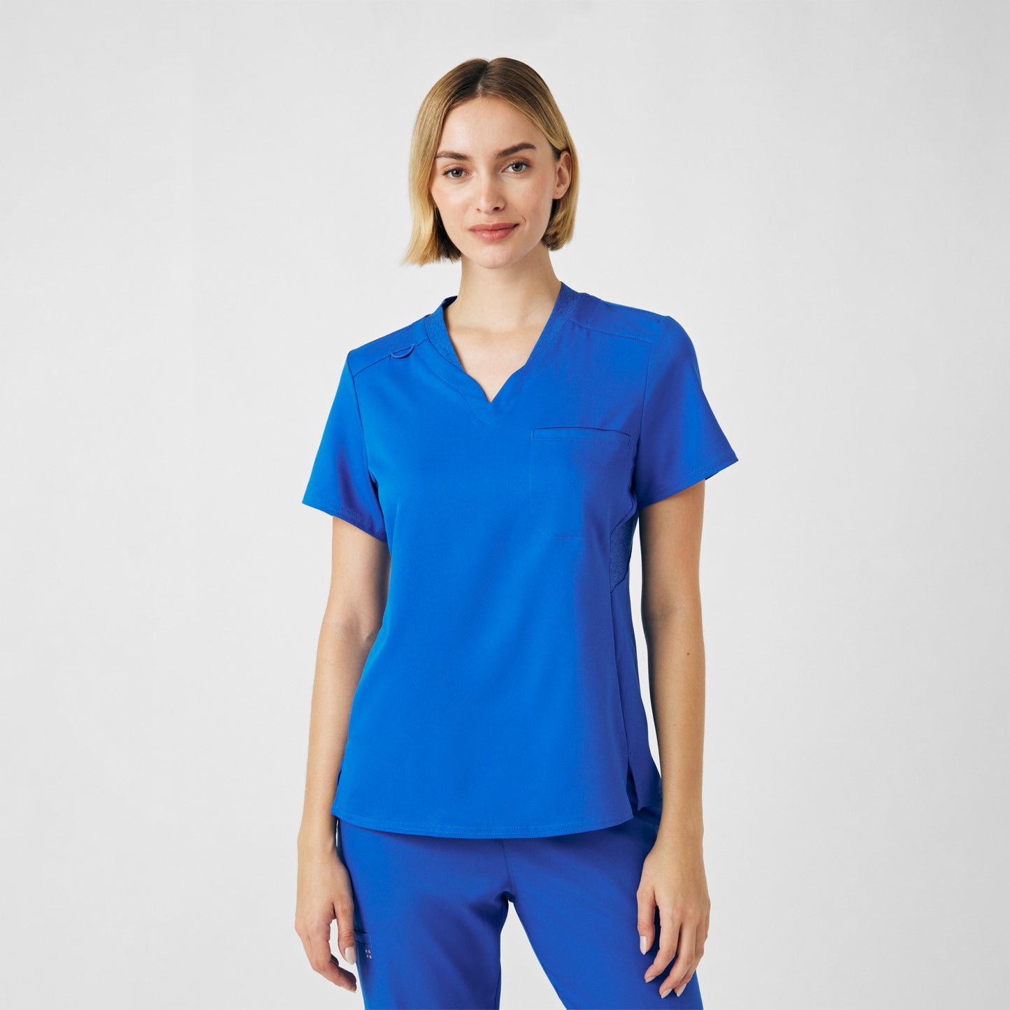 VIBE 2-Pocket V-Neck Top  | Royal
