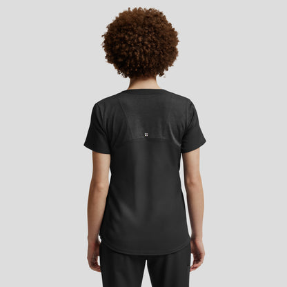 VIBE 3-Pocket V-Neck Top  | Black