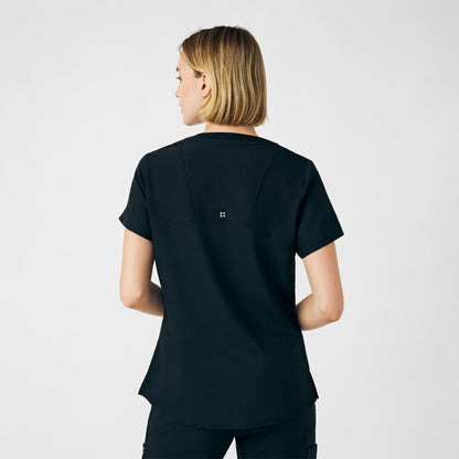 VIBE 3-Pocket V-Neck Top  | Black