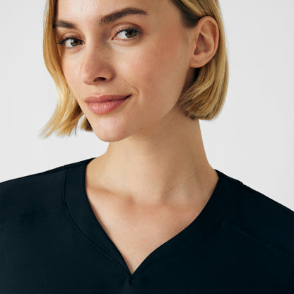 VIBE 3-Pocket V-Neck Top  | Black