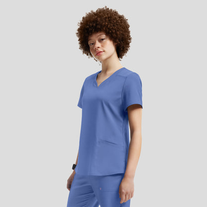 VIBE 3-Pocket V-Neck Top  | Ceil