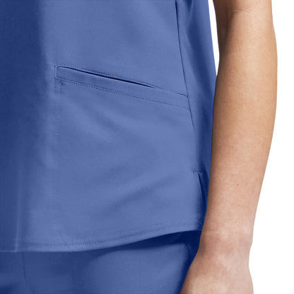 VIBE 3-Pocket V-Neck Top  | Electric Purple