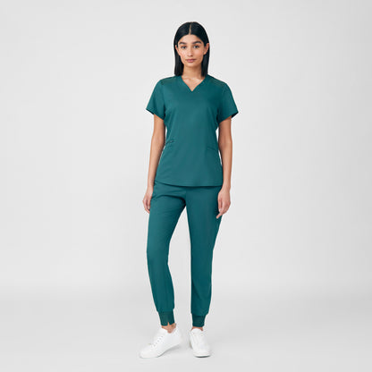 VIBE 3-Pocket V-Neck Top  | Fern