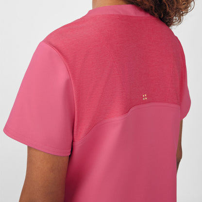 VIBE 3-Pocket V-Neck Top  | Honeysuckle