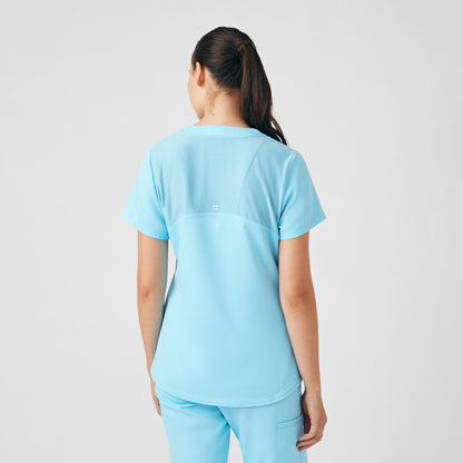 VIBE 3-Pocket V-Neck Top  | Island Blue