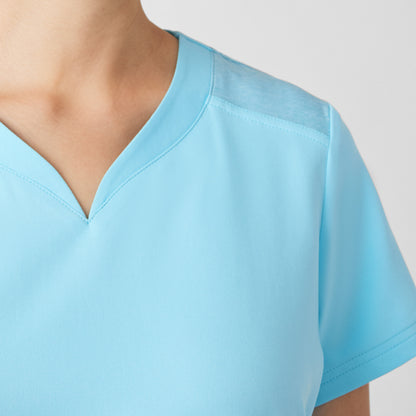 VIBE 3-Pocket V-Neck Top  | Island Blue