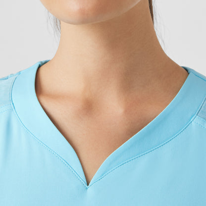 VIBE 3-Pocket V-Neck Top  | Island Blue