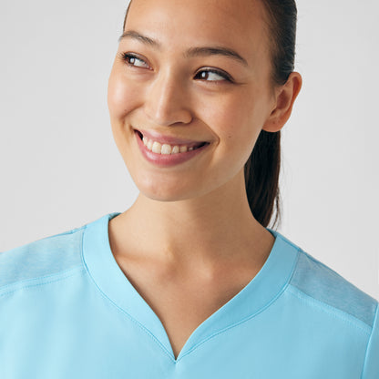 VIBE 3-Pocket V-Neck Top  | Island Blue