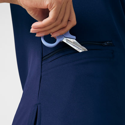 VIBE 3-Pocket V-Neck Top  | Navy