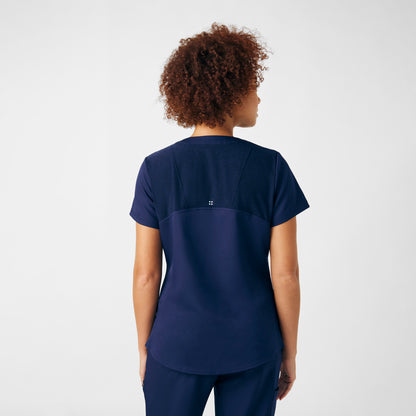 VIBE 3-Pocket V-Neck Top  | Navy