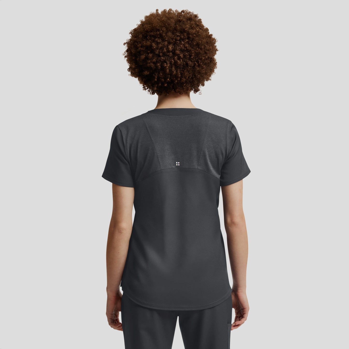 VIBE 3-Pocket V-Neck Top  | Pewter