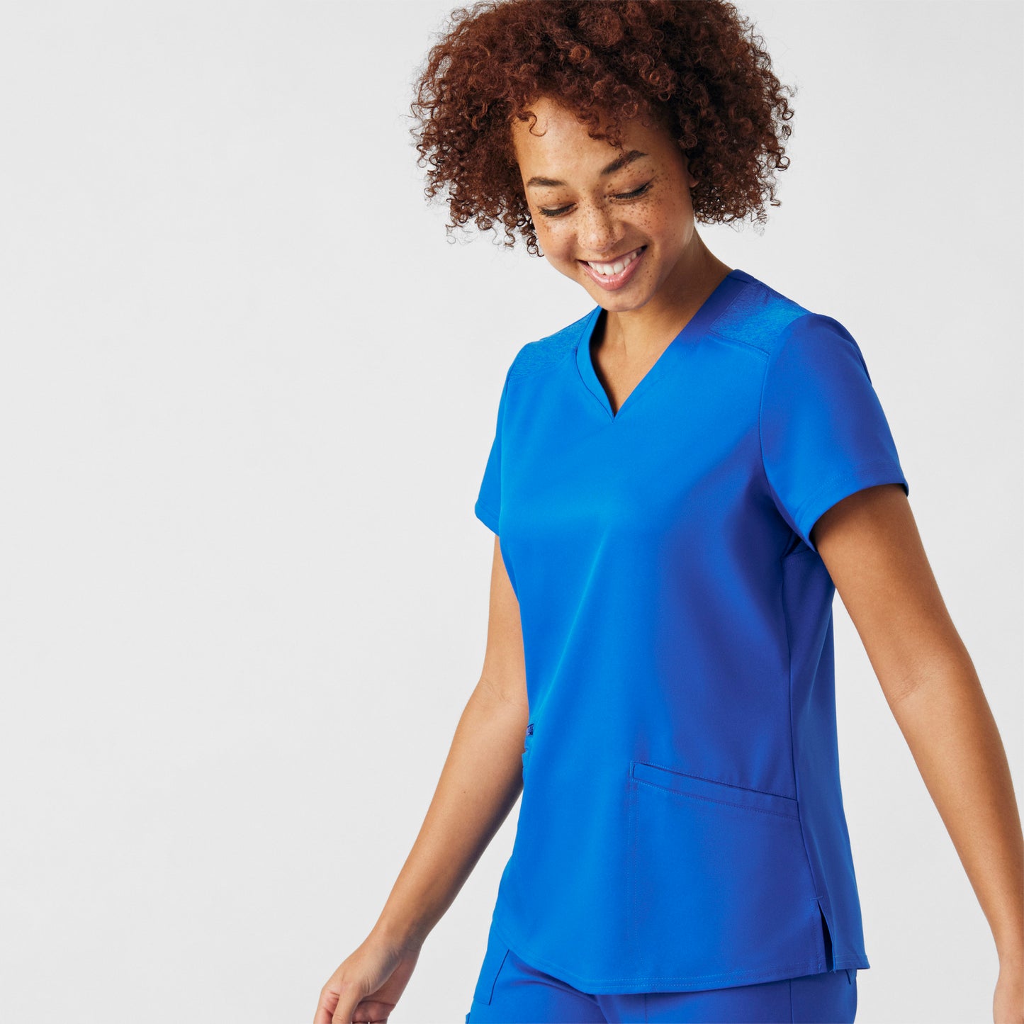 VIBE 3-Pocket V-Neck Top  | Royal