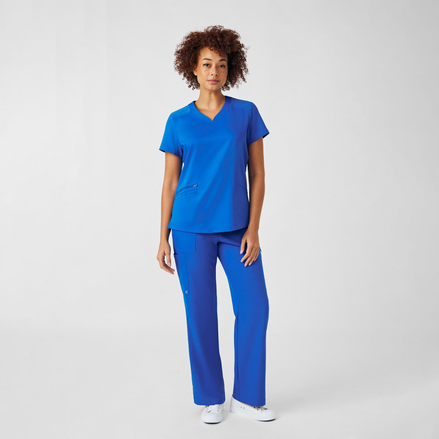 VIBE 3-Pocket V-Neck Top  | Royal