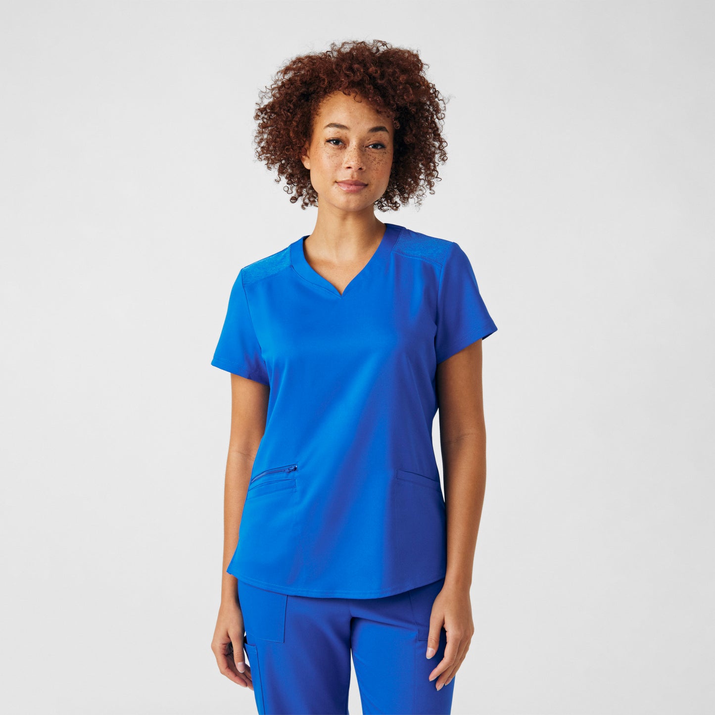 VIBE 3-Pocket V-Neck Top  | Royal