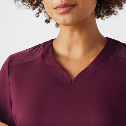 VIBE 3-Pocket V-Neck Top  | Wine