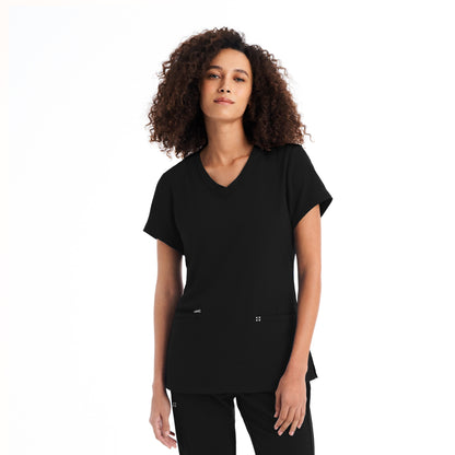 CRFT 3-Pocket V-Neck Top  | Black