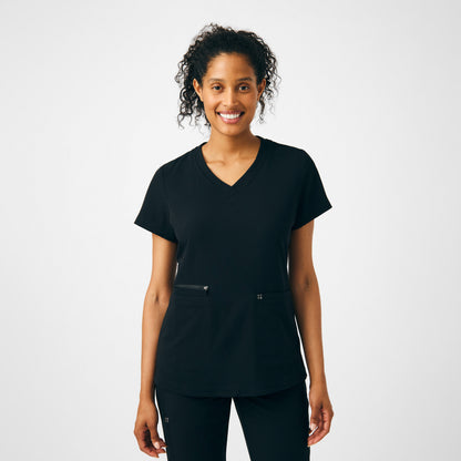 CRFT 3-Pocket V-Neck Top  | Black