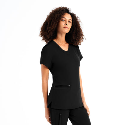 CRFT 3-Pocket V-Neck Top  | Black