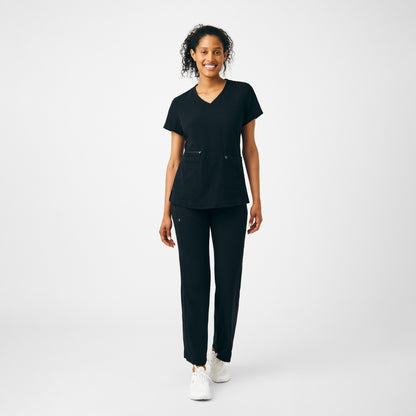 CRFT 3-Pocket V-Neck Top  | Black