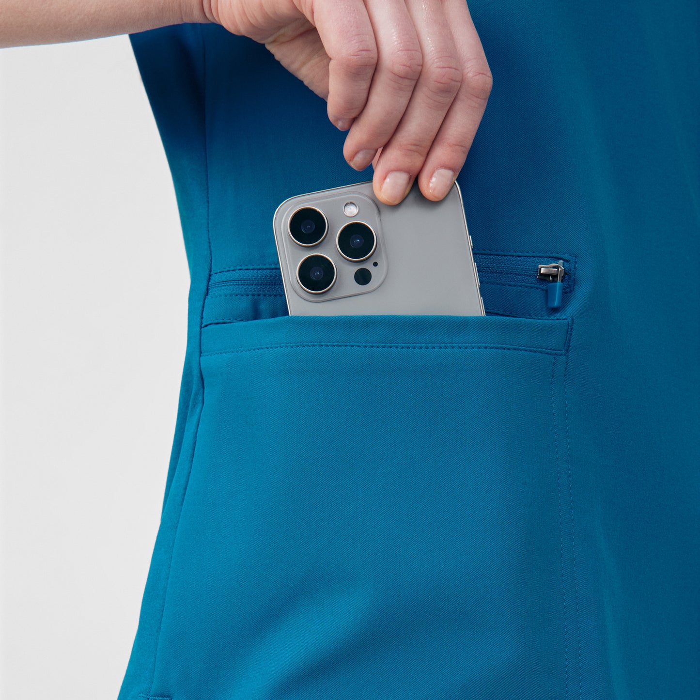 CRFT 3-Pocket V-Neck Top  | Mykonos