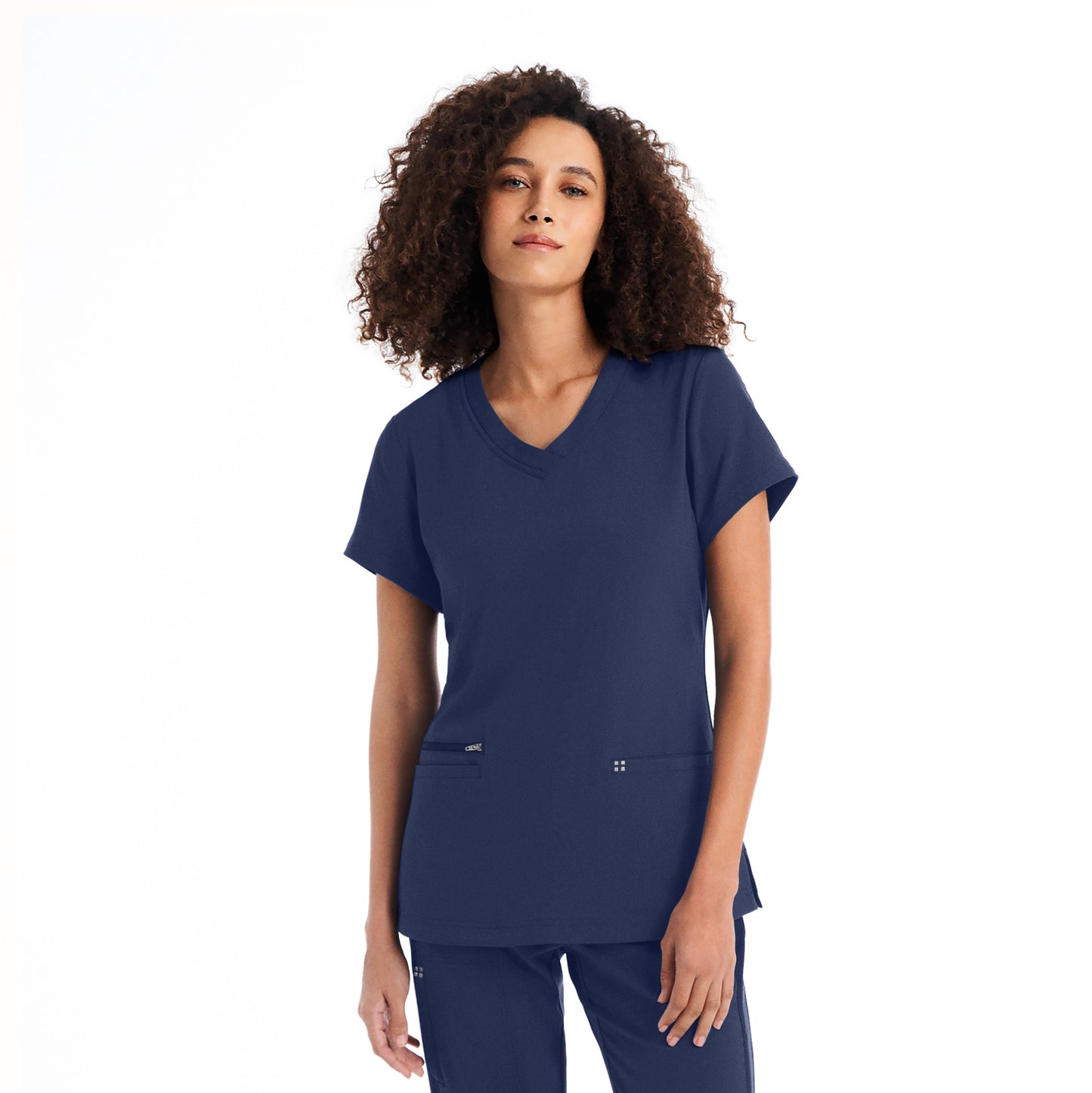 CRFT 3-Pocket V-Neck Top  | Navy