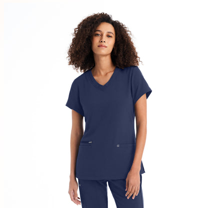 CRFT 3-Pocket V-Neck Top  | Navy