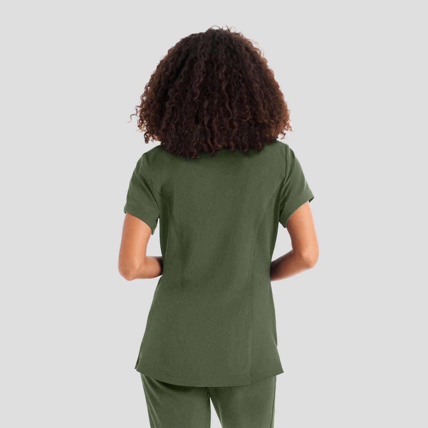 CRFT 3-Pocket V-Neck Top  | Olive