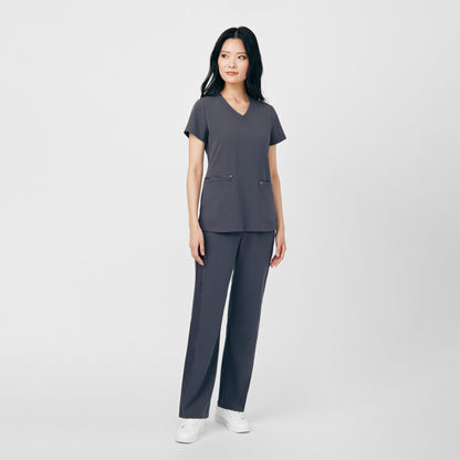 CRFT 3-Pocket V-Neck Top  | Pewter