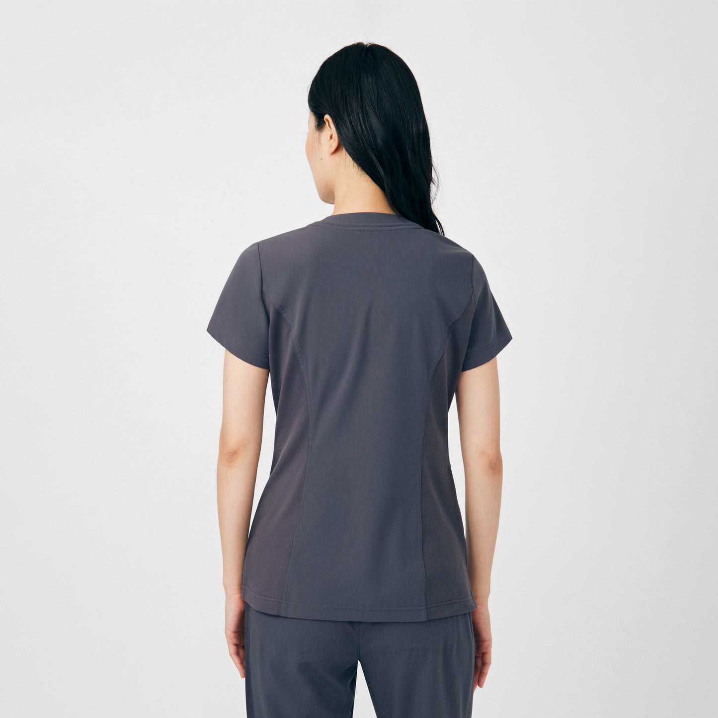 CRFT 3-Pocket V-Neck Top  | Pewter
