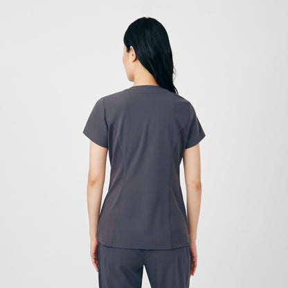 CRFT 3-Pocket V-Neck Top  | Pewter