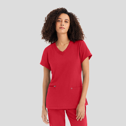 CRFT 3-Pocket V-Neck Top  | Racing Red
