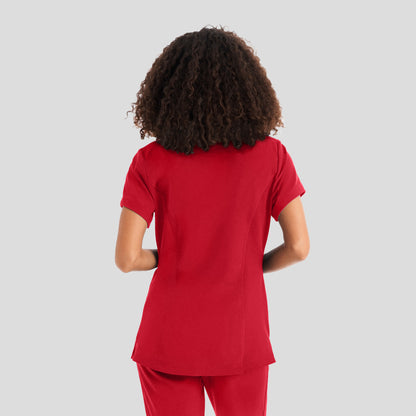 CRFT 3-Pocket V-Neck Top  | Racing Red