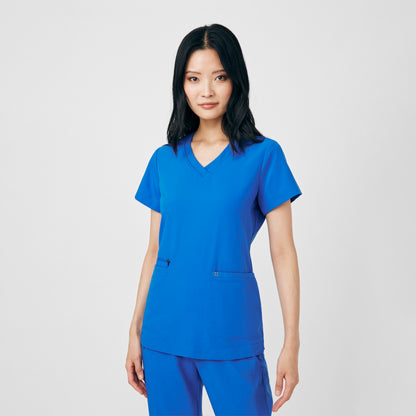 CRFT 3-Pocket V-Neck Top  | Royal