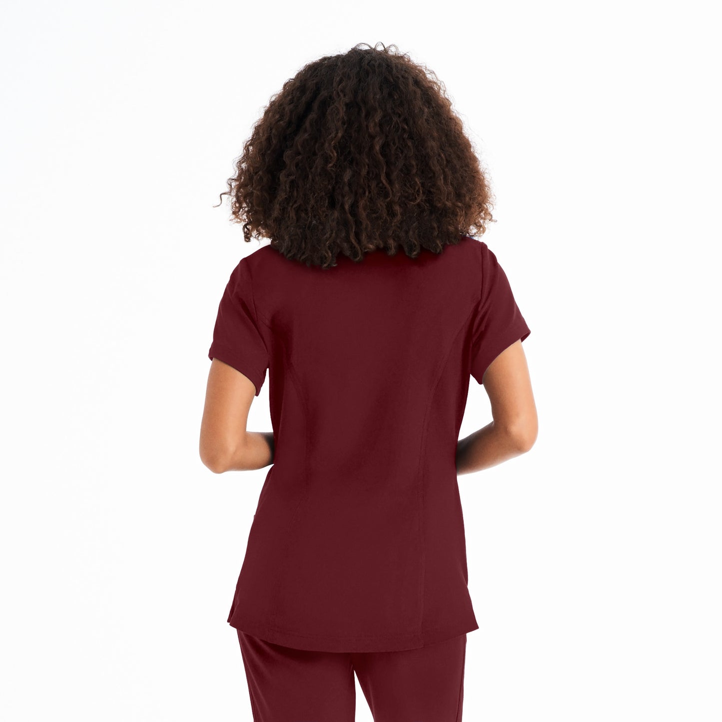 CRFT 3-Pocket V-Neck Top  | Wine