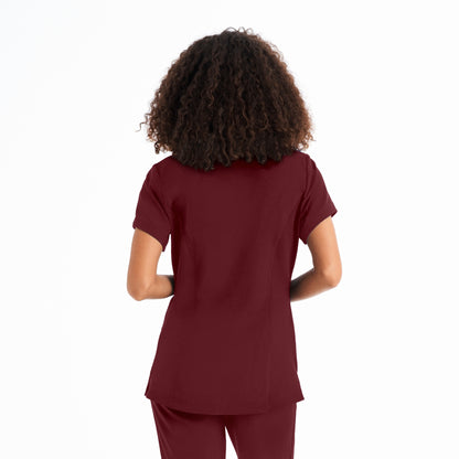 CRFT 3-Pocket V-Neck Top  | Wine
