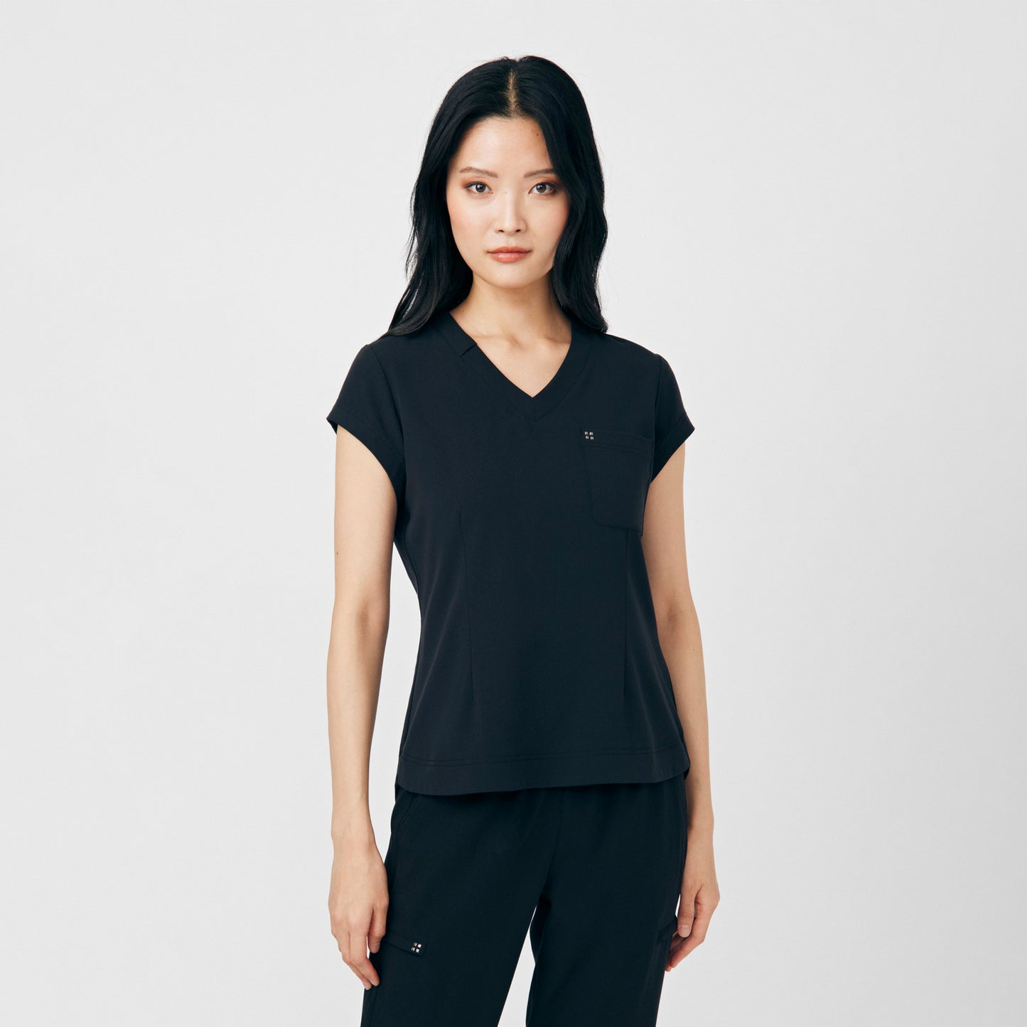 CRFT 1-Pocket V-Neck Top  | Black