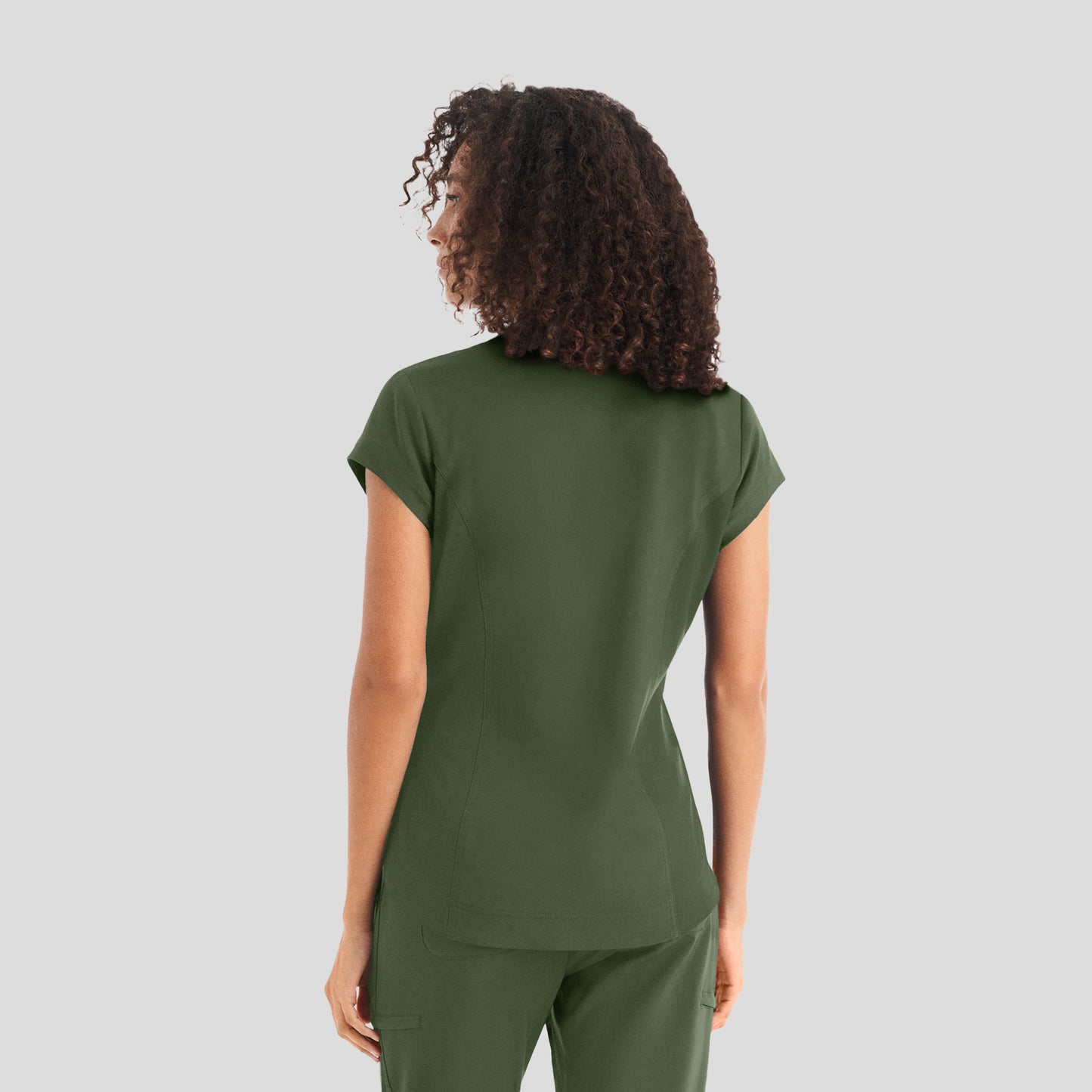 CRFT 1-Pocket V-Neck Top  | Olive