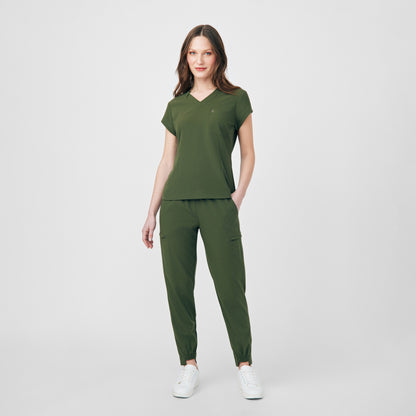 CRFT 1-Pocket V-Neck Top  | Olive
