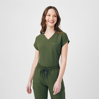 CRFT 1-Pocket V-Neck Top  | Olive