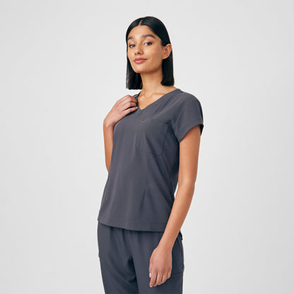 CRFT 1-Pocket V-Neck Top  | Pewter