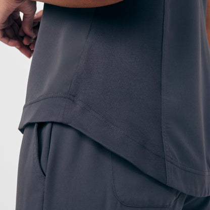 CRFT 1-Pocket V-Neck Top  | Pewter