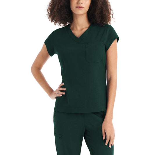 CRFT 1-Pocket V-Neck Top  | Pine Grove