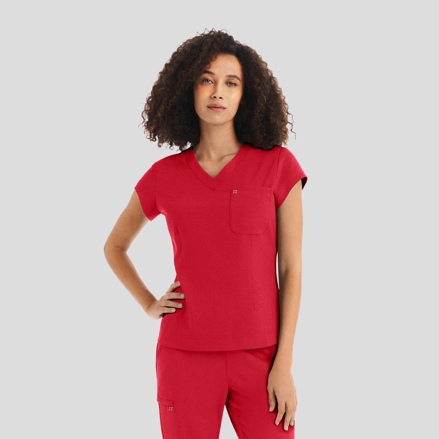CRFT 1-Pocket V-Neck Top  | Racing Red