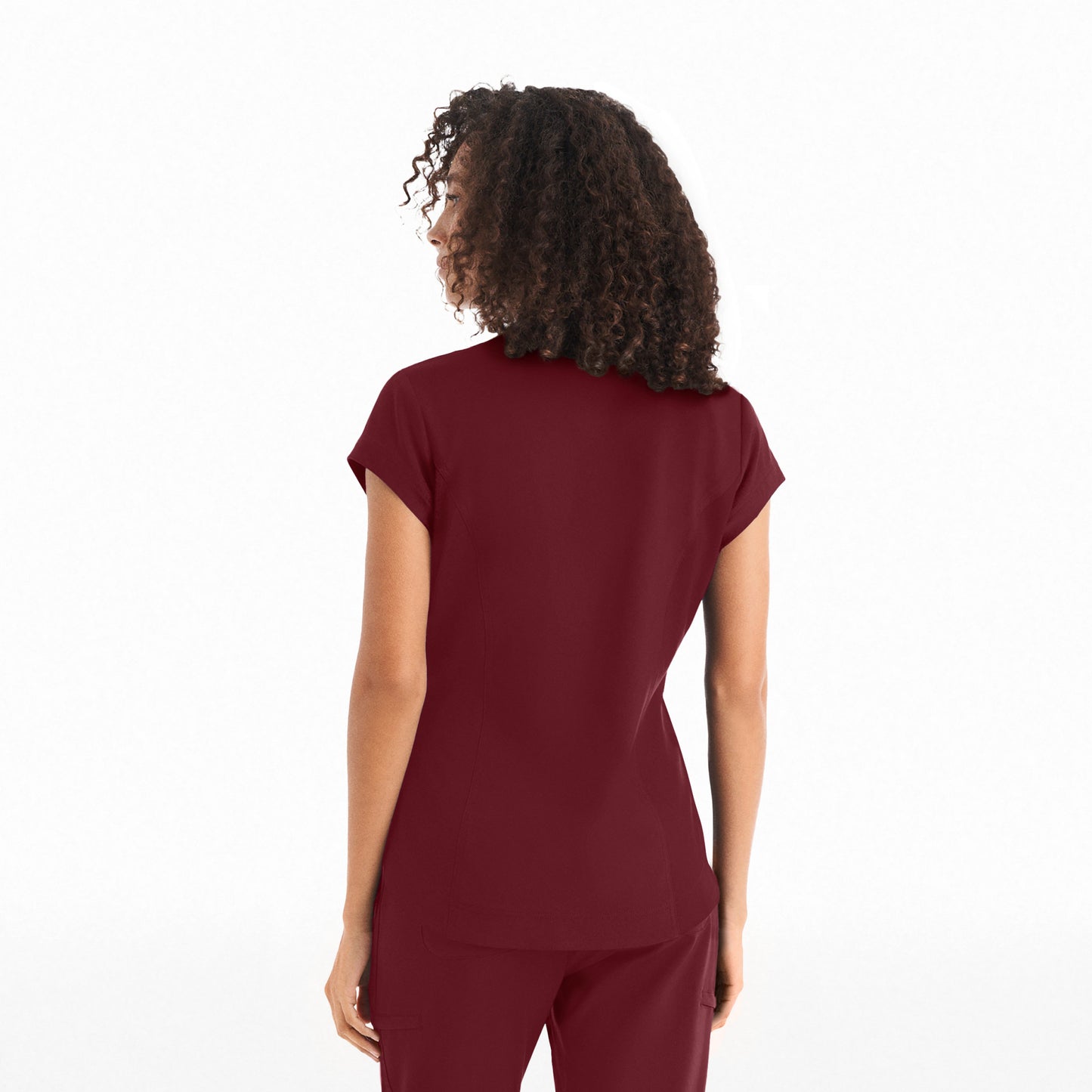 CRFT 1-Pocket V-Neck Top  | Wine