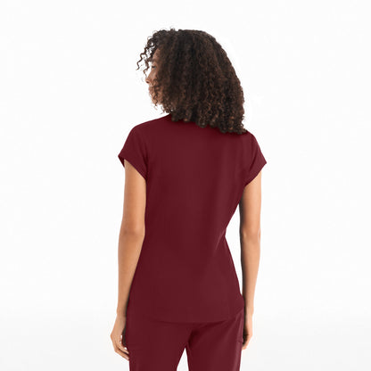 CRFT 1-Pocket V-Neck Top  | Wine
